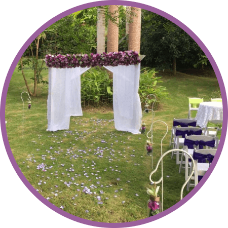 Wedding Arch at Flower Forest Botanical Gardens